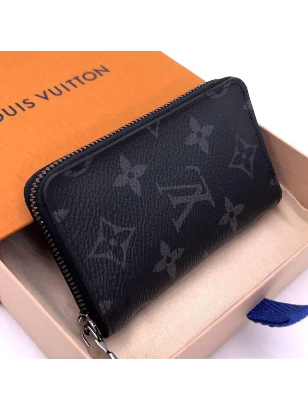 Louis Vuitton Monogram Eclipse Zippy Coin Purse